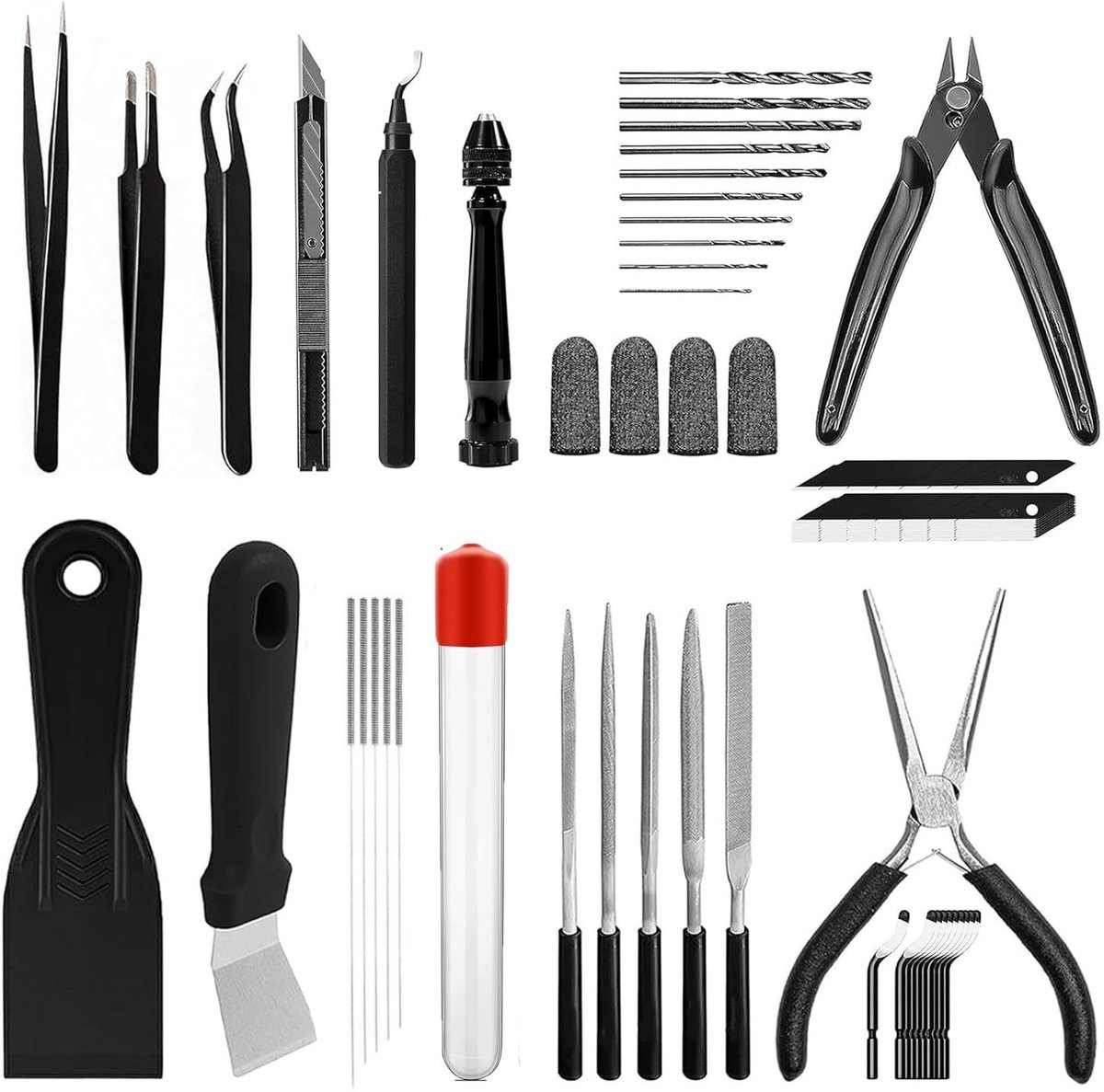 Complete gereedschapsset voor 3D-printers met verwijder- en reinigingsgereedschap, ideaal voor beginners en hobbyisten