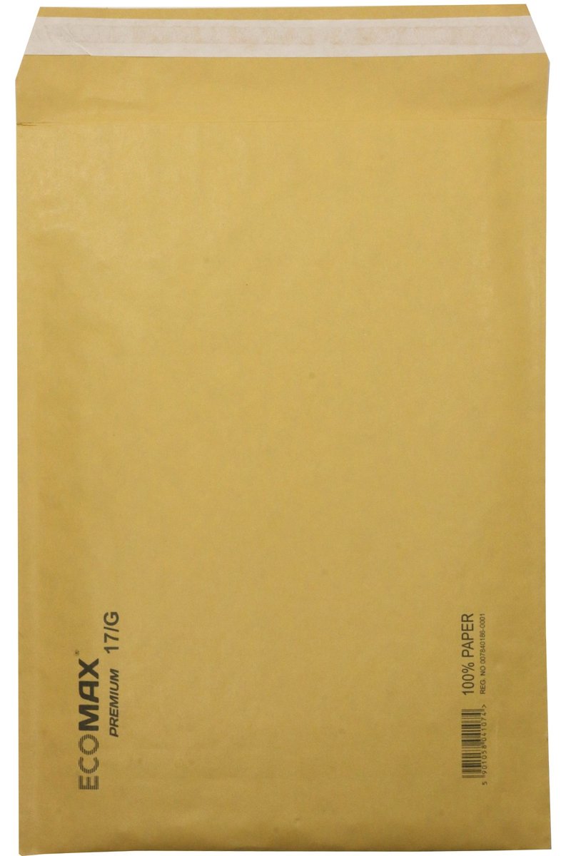 Luchtkussen enveloppen A4 - 17/G - 350 x 250 mm - 10 stuks - HK zelfklevend met plakstrip - Bruin - Netuno
