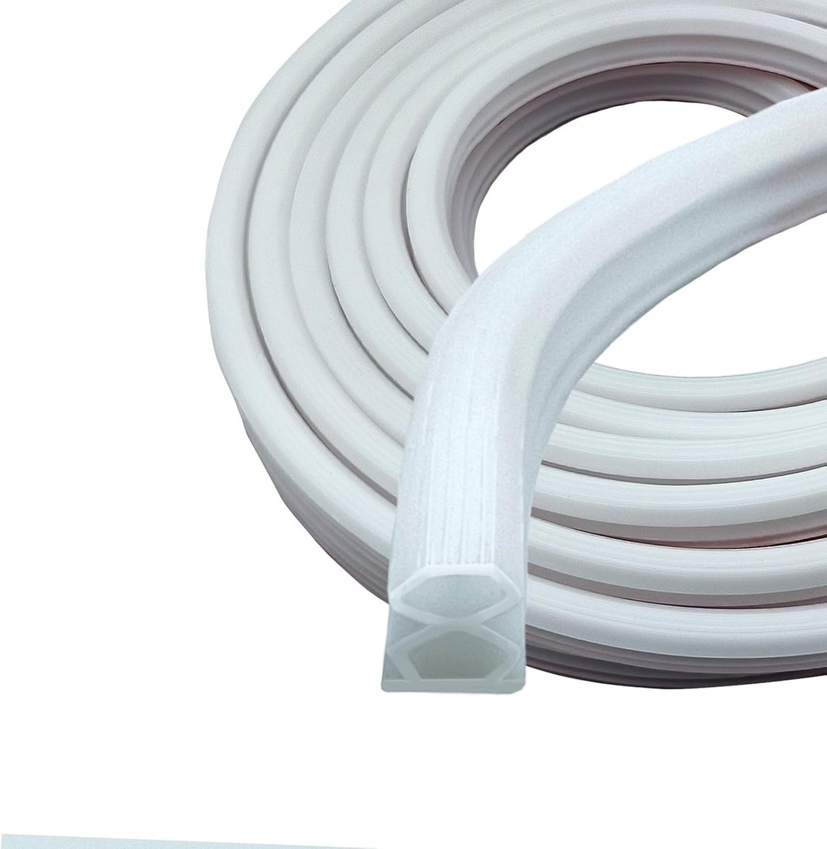 Dichte en waterdichte afdichtingstape van 10 mm x 12 mm voor deuren en ramen, geluidsisolatie en schokabsorberend, 25 m lang