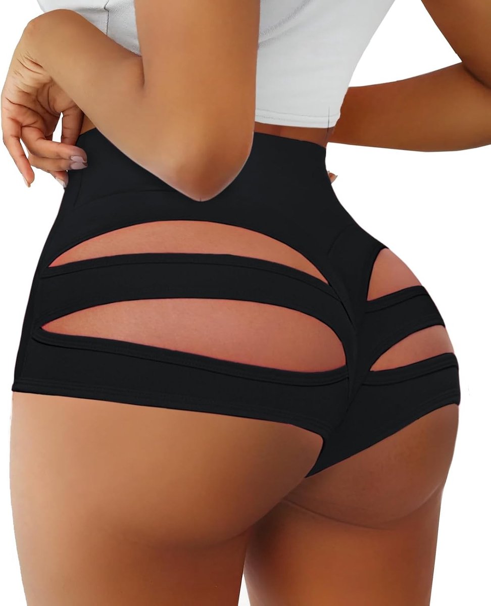 Yoga Shorts met Hoge Taille voor Booty Lift en Scrunch Effect - Ideaal voor Workout en Gym Activiteiten
