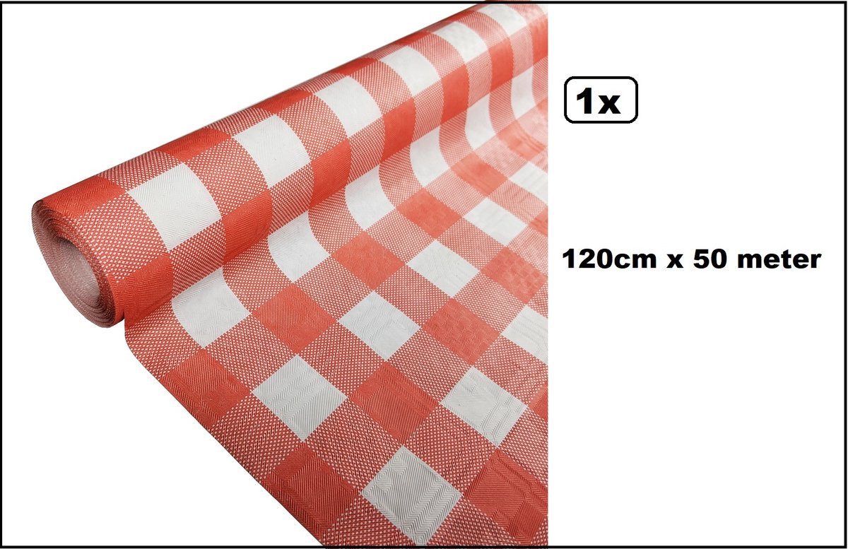 1x Luxe Tafel kleed op rol boerenbont 120cm x 50meter - Papier - Zelf op maat te knippen - Kerst Tafelkleed op rol tafel dekken rol gala huwelijk thema feest kerst festival restaurant food
