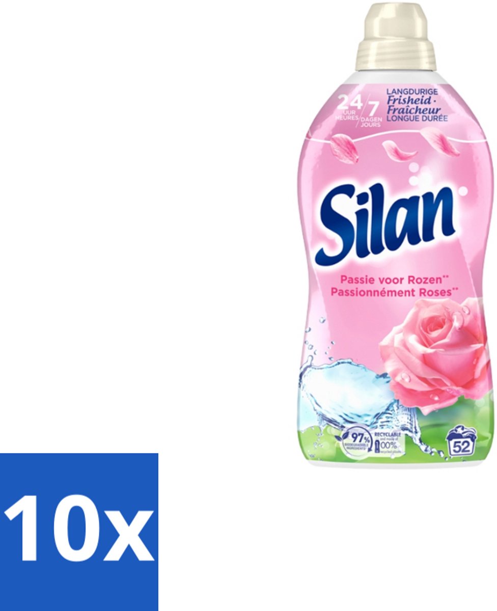 Silan – Wasverzachter – Classic Pink Passie voor Rozen – 1144 ml - Bulkverpakking - 10 stuks