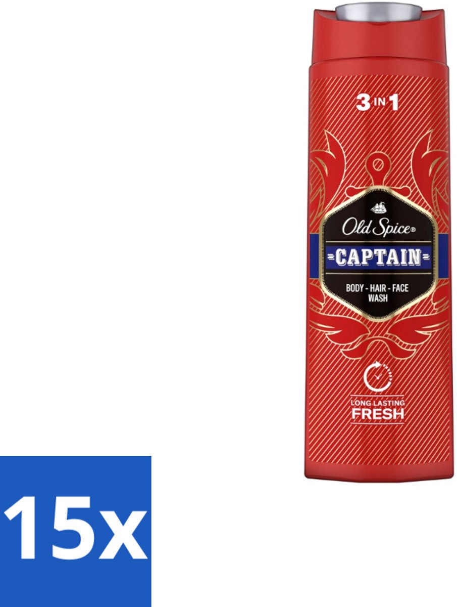 Old Spice – Douchegel – Captain – 400 ml - Bulkverpakking - 15 stuks