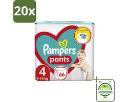 20 x Pampers – Luierbroekjes – Pants Maat 4 – 66 Luiers - Grootverpakking - Luier Broekje - Luier Voor Baby - Luier Voor Peuters - Actieve Baby - Droge Luier