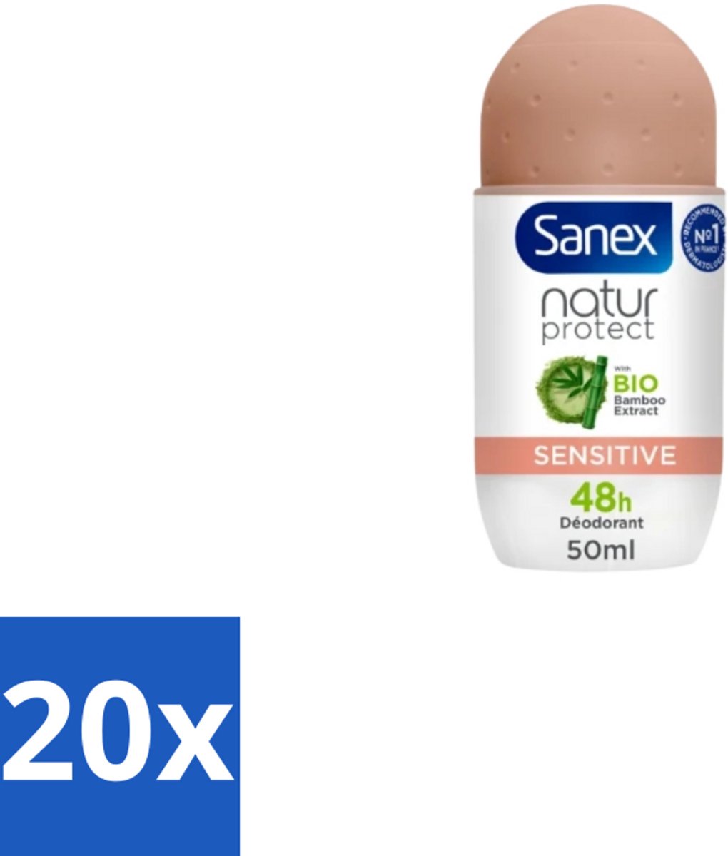Sanex – Deodorant Roll-On – Natur Protect Sensitive – 50 ml - Bulkverpakking - 20 stuks