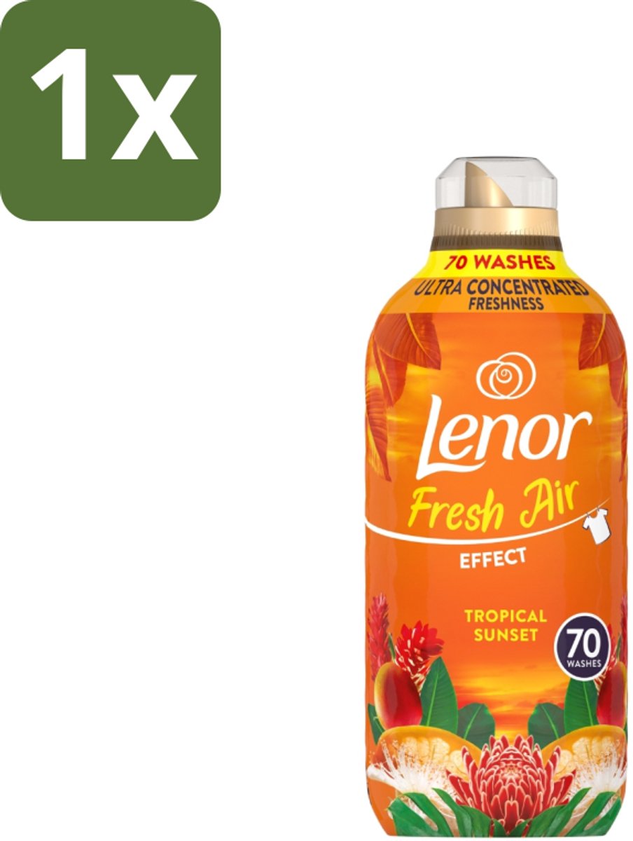 1 x Lenor – Wasverzachter – Tropical Sunset – 70 Wasbeurten – 980 ml - Wasverzachter - Frisse Geur - Zomerse Geur - Tropische Geur - SolarDry