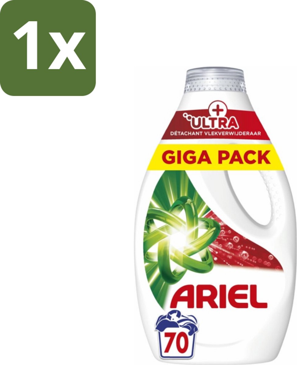 1 x Ariel – Vloeibaar Wasmiddel – Ultra Vlekverwijderaar – 3150 ml – 70 wasbeurten - Vlekverwijderaar - Wasmiddel - Enzymen - Koud Wassen - Energiebesparing