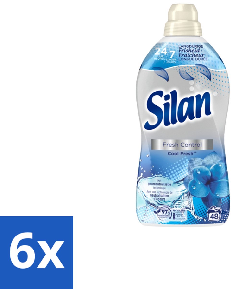 Silan – Wasverzachter – Fresh Control Cool Fresh – 1056 ml - Voordeelverpakking - 6 stuks