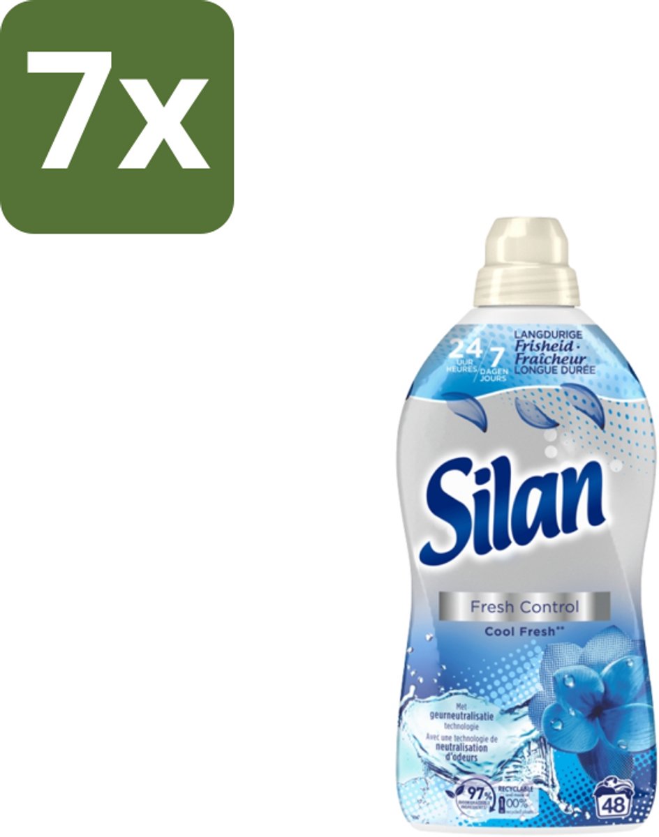 7 x Silan – Wasverzachter – Fresh Control Cool Fresh – 1056 ml - Wasverzachter - Frisheid - Kleding Verzorgen - Wasgoed Verzorgen - Koele Geur
