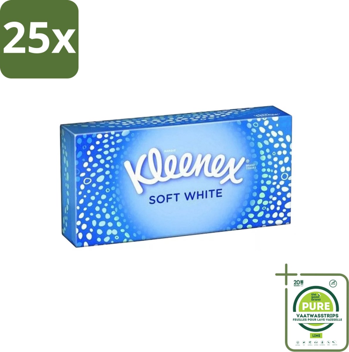 25 x Kleenex - Tissues - Soft White - 70 Tissues - Grootverpakking - Tissue - Tissues - Zachte Tissues - Tissues Voor Verkoudheid - Tissues Voor Dagelijks Gebruik
