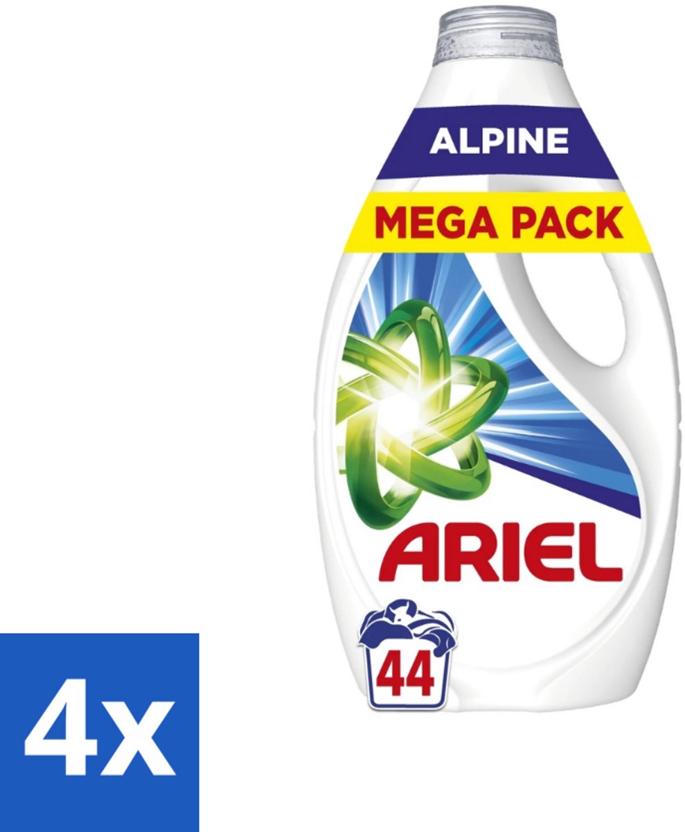 Ariel – Vloeibaar Wasmiddel – Alpine – 1980 ml – 44 wasbeurten - Voordeelverpakking - 4 stuks