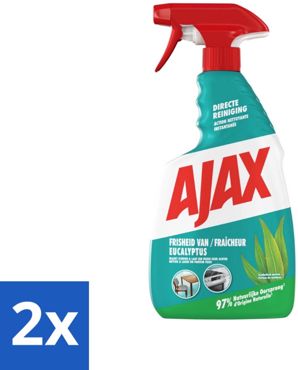 Ajax – Multi-Purpose Spray – Eucalyptus – 750 ml - Voordeelverpakking - 2 stuks
