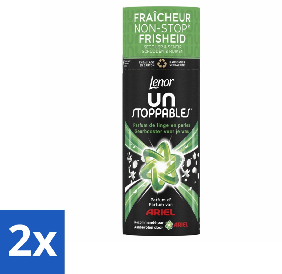 Lenor Unstoppables – Geurbooster – Ariel – 13 Wasbeurten – 165 g - Voordeelverpakking - 2 stuks