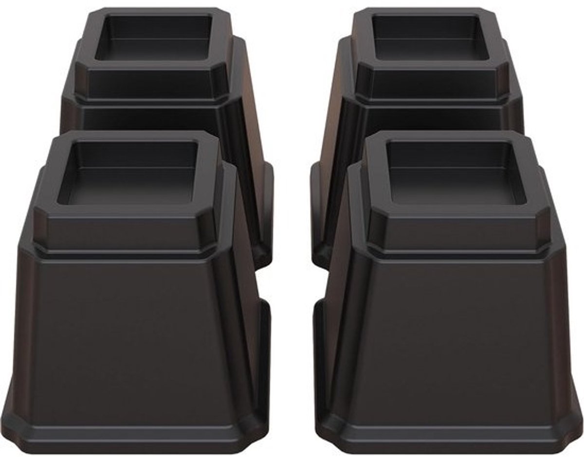 Zware meubelverhogers 10 cm voor banken, stoelen en tafels - set van 4 stuks, zwart