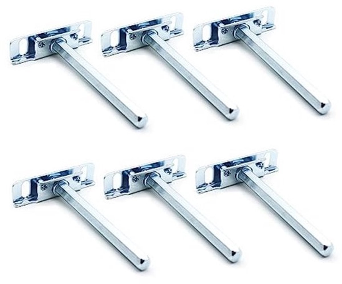 Verborgen steunen voor slimme wandplanken - Onzichtbare ondersteuning (76x19x11mm) - Ideaal voor zwevende planken | Pakket van 6