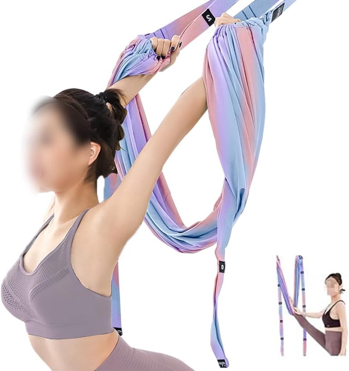 Verstelbare Yoga Stretch Band voor Flexibiliteit en Revalidatie, Ideaal voor Pilates, Ballet en Gymnastiek