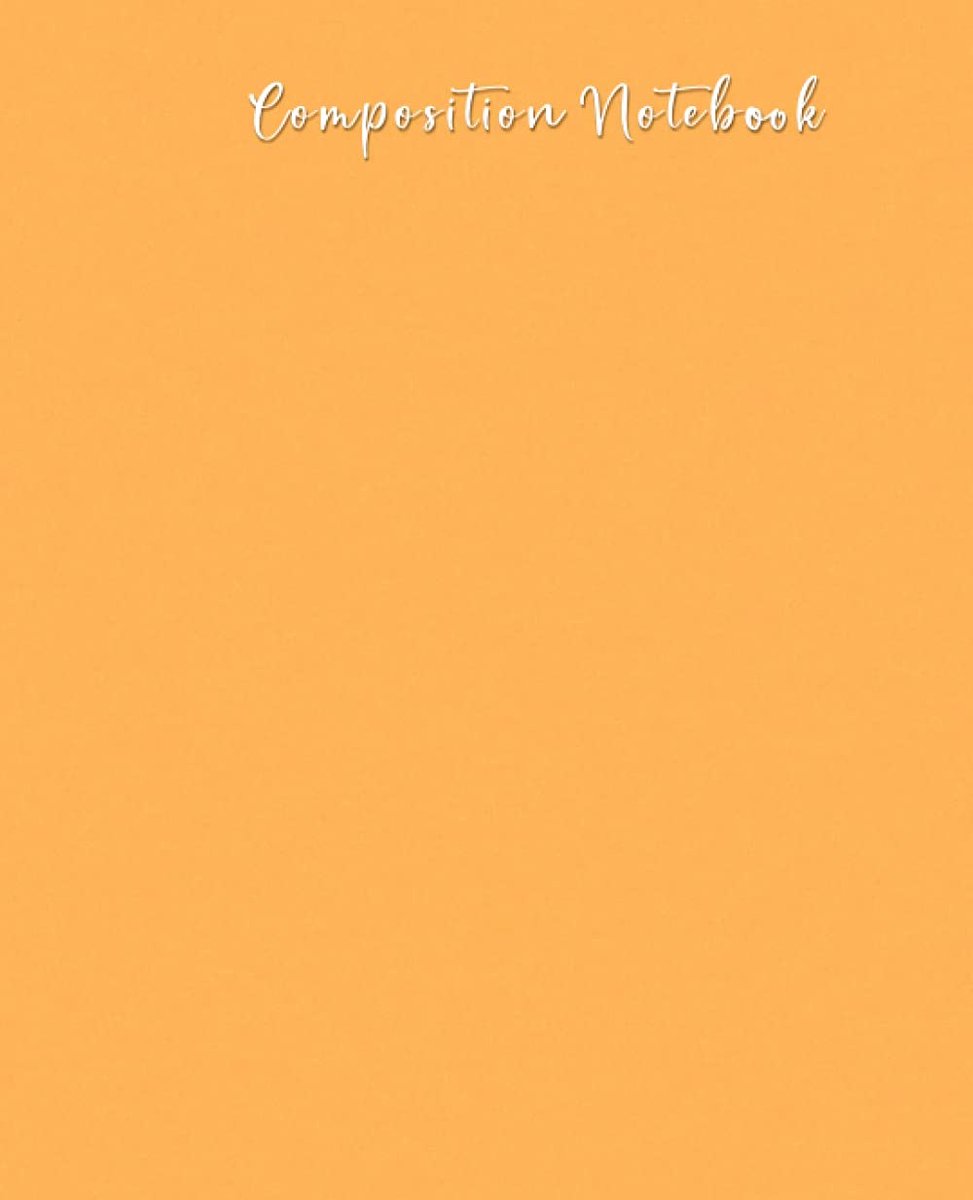 Composition Notebook: Mango: Solid color paperback, 110 pages, 7.50 x 9.25 inches. College Ruled Lined journal. - ShopVlot