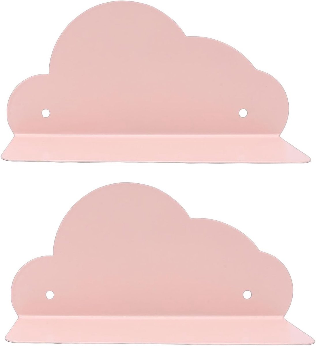 Mini Wandplanken Set van 2, IJzeren Wanddecoratie, Drijvende Planken voor Kinderkamer en Badkamer, Ruimtebesparende Oplossing voor Woonkamer en Slaapkamer