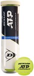 Dunlop ATP Championship tennisballen in een doorzichtige verpakking met één losse bal ernaast.