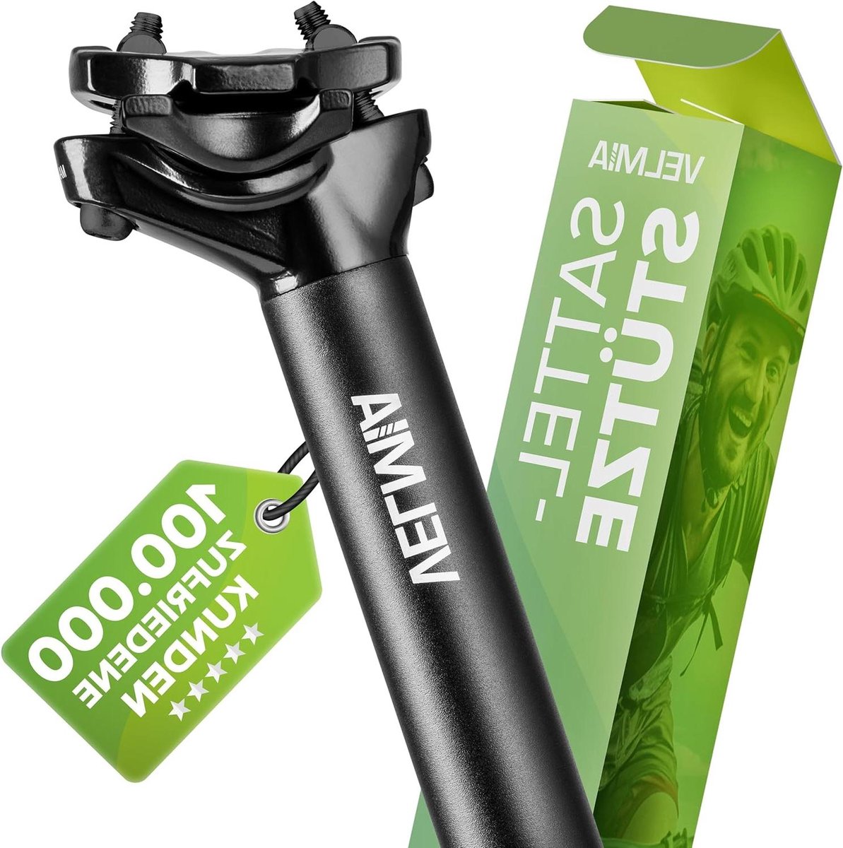 Verende Zadelpen - Fiets Zadelpen - Comfortabel Fietsen - Verstelbare Stijfheid - 27.2-31.6 mm - Aluminium