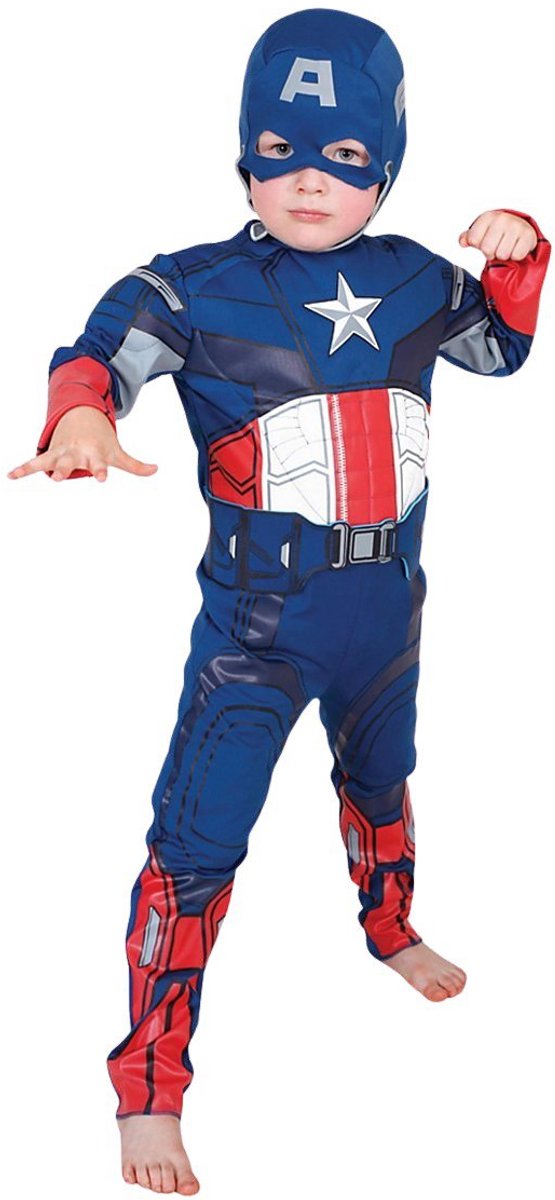 Captain America Deluxe Kinderkostuum - Kostuum Accessoires