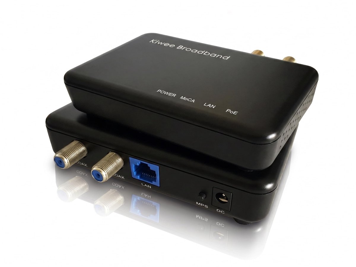 Solidchoice - 2-Pack Coax Adapter Kit met 2.5G Ethernet en PoE+