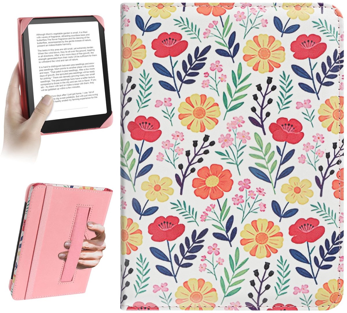 Solidchoice - Universele Case voor 6.8'' E-Readers met Elastische Band