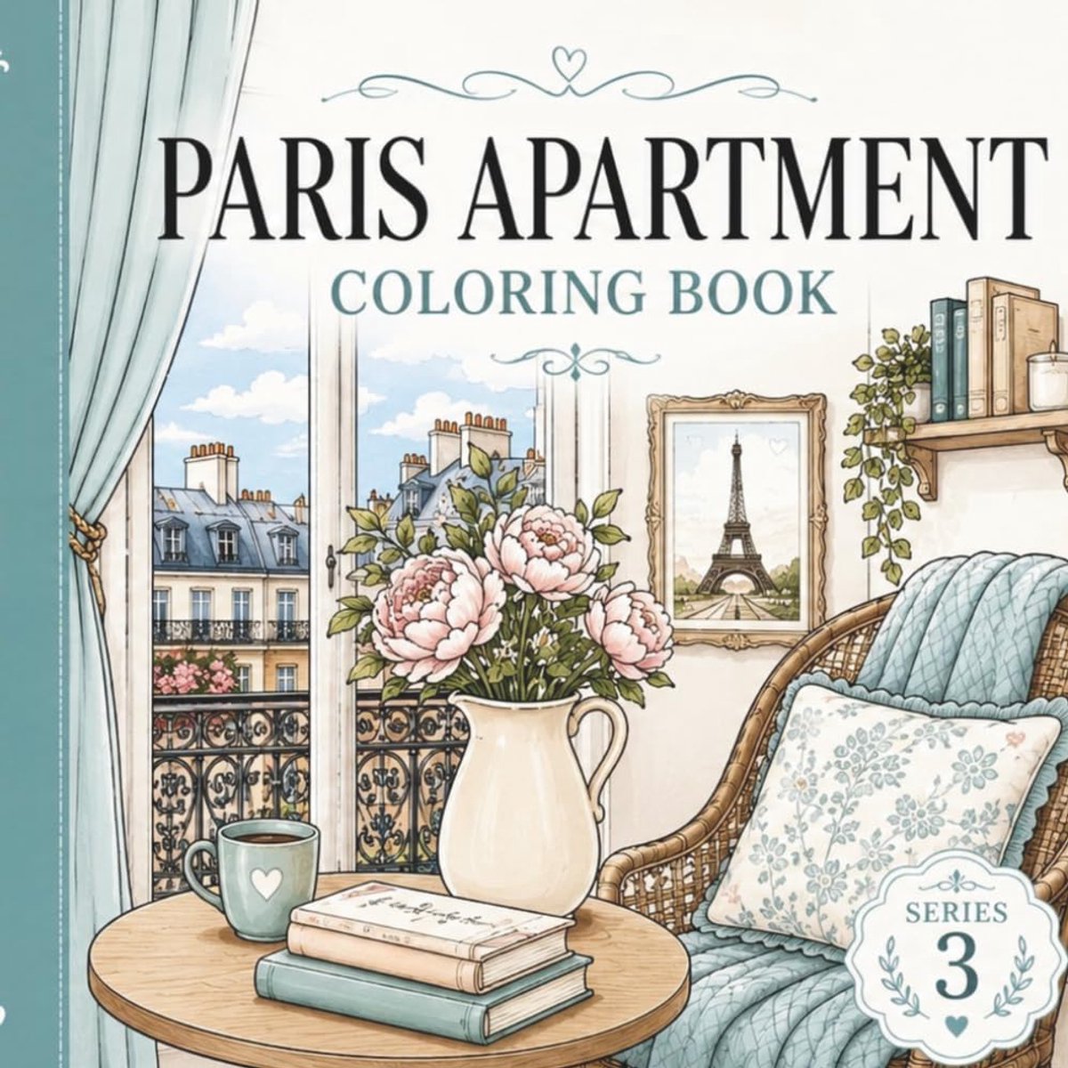 Paris Apartments Coloring Book: Bold & Intricate Designs of Charming French Interiors, Vintage Rooms, Cozy Corners - ShopVlot