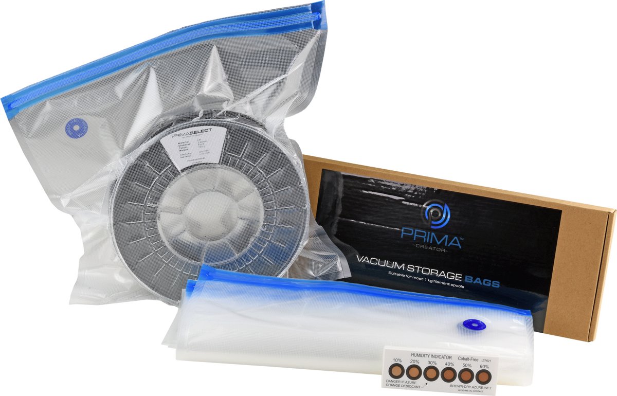 PrimaCreator Filament Storage Bags (5-pack) – Vochtbestendige Vacuümzakken voor Filament Opslag