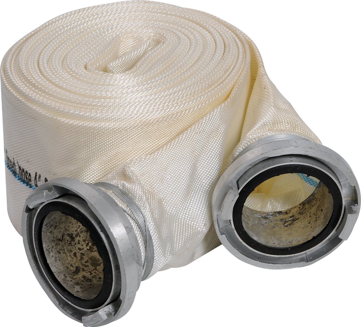 Platoprolbare Afvoerslang / Brandweerslang 3 Inch - Inclusief Aluminium Snelkoppelingen - Hoogwaardige Polyesterzijde (Wit) - Voor Motorpomp & Waterpomp - Lichtgewicht & Flexibel