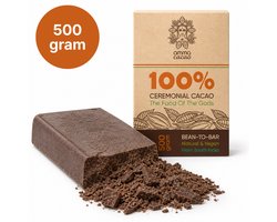 CacowGirls Amma Cacao India – Ceremoniële Cacao Blok 500 g – 100% Pure Cacaomassa – Zonder Suiker – Koffievervanger