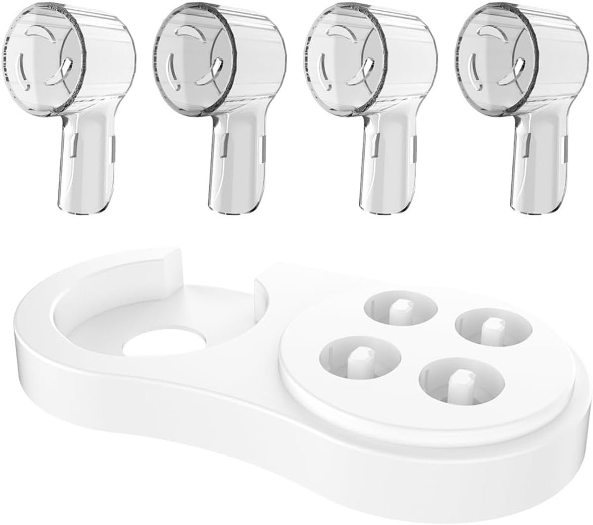 Houder voor borstelkoppen met beschermende opslag, hygiënische organisatie voor badkameraccessoires, geschikt voor elektrische tandenborstels en Oral-B iO series
