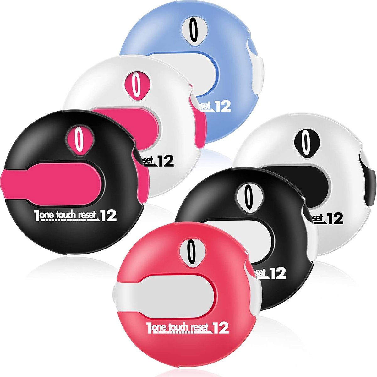 Mini Golf Score Counter - 6 Stuks Clicker voor Golf, Handige Scorekeeper, Tot 12 Slagen, Golf Accessoires, Compact en Lichtgewicht