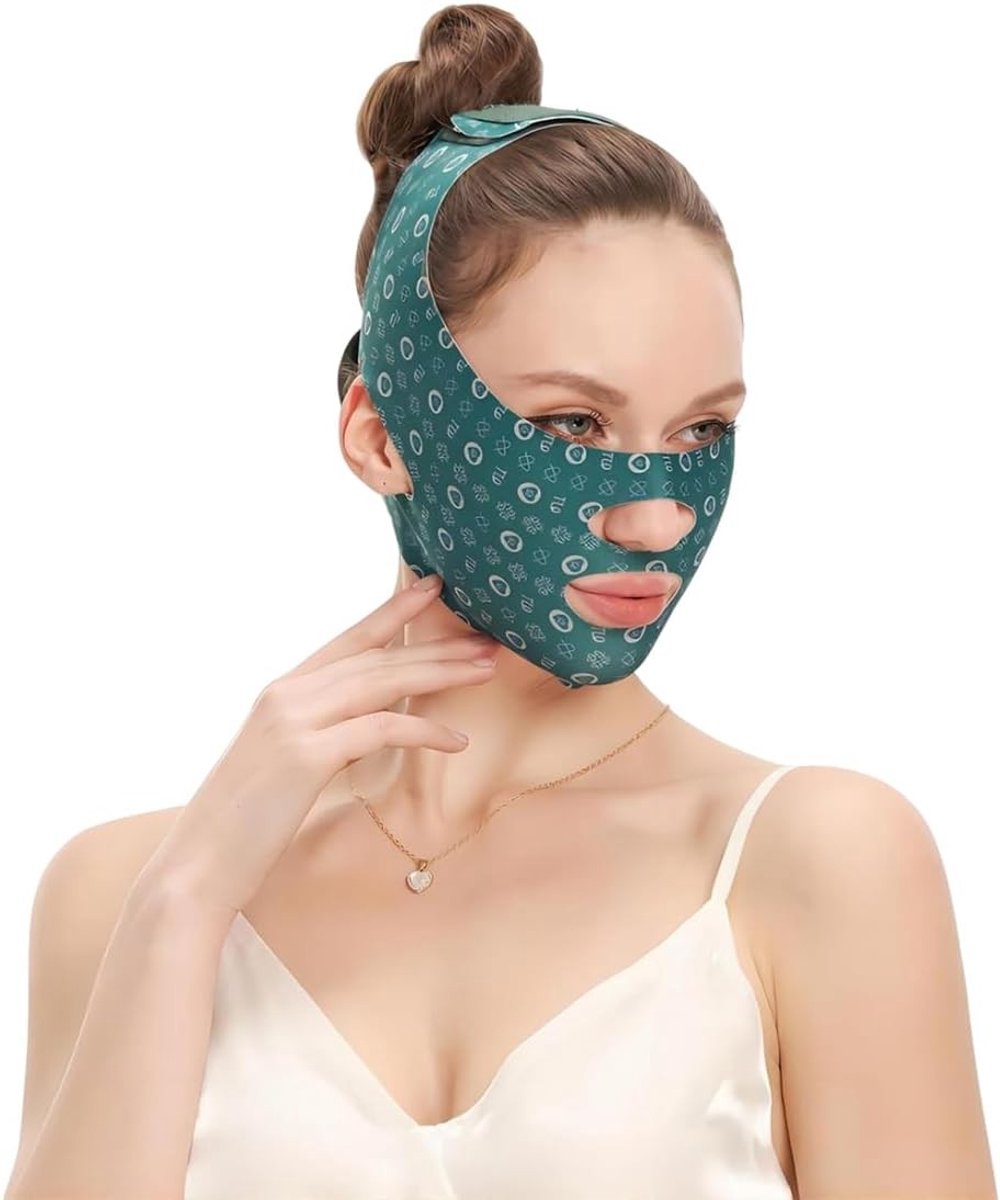 Slaapmasker voor Gezichtscontouren, V-vormige Gezichtsversteviging, Ideaal voor Alle Gezichtsvormen en Huidverzorging