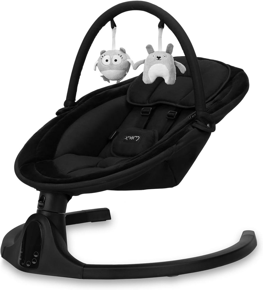 Schommelbank Baby - Elektrische Wip - Kind Kalmeren - Met Bluetooth - Tot 9 kg - Zwart