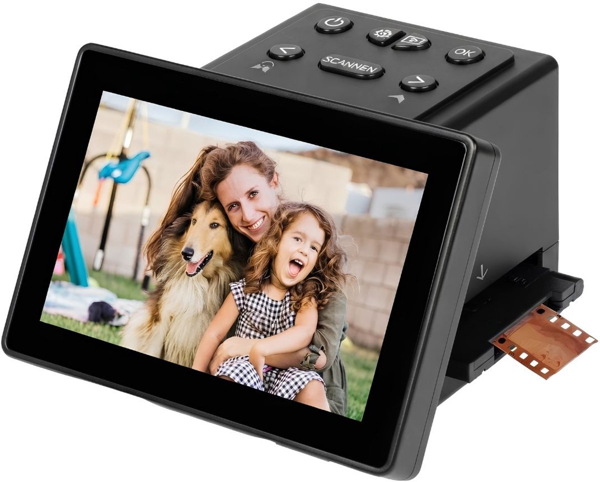 LNMsolutions® Negatiefscanner - Negatiefscanner voor oude Foto's - Negatief Scanners - Zwart - 13cm x 14cm x 10cm