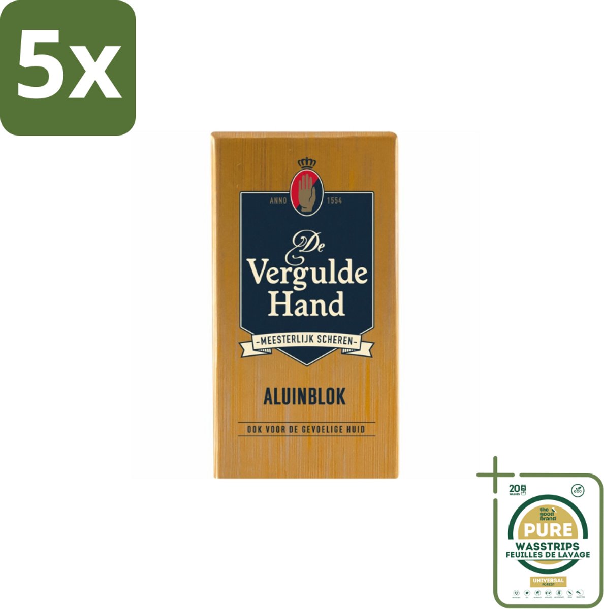 5 x Vergulde Hand - Aluinblok - 75gr - Grootverpakking - Koffiezetapparaat