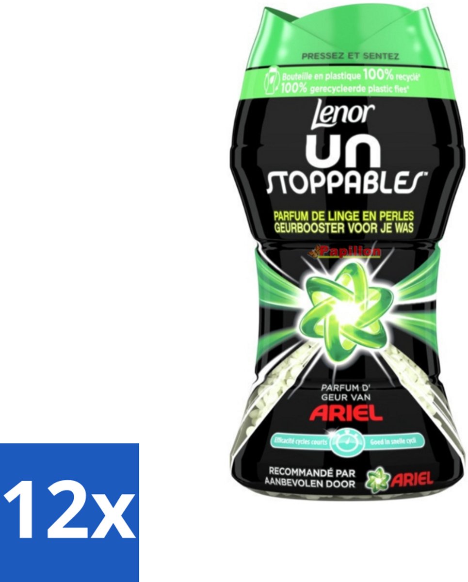 12 x Lenor Unstoppables - Geurbooster - Parfum van Ariel - 11 Wasbeurten - Wasverzachter - Geur - Geurboost - Langdurige Geur - Ariel