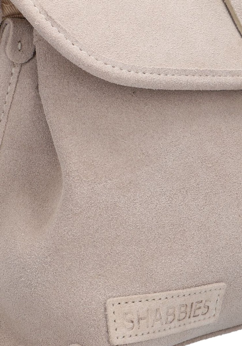 Shabbies Pleun Crossbody Waxed Suede Crossbodytassen Dames - Zand - Maat ONESIZE