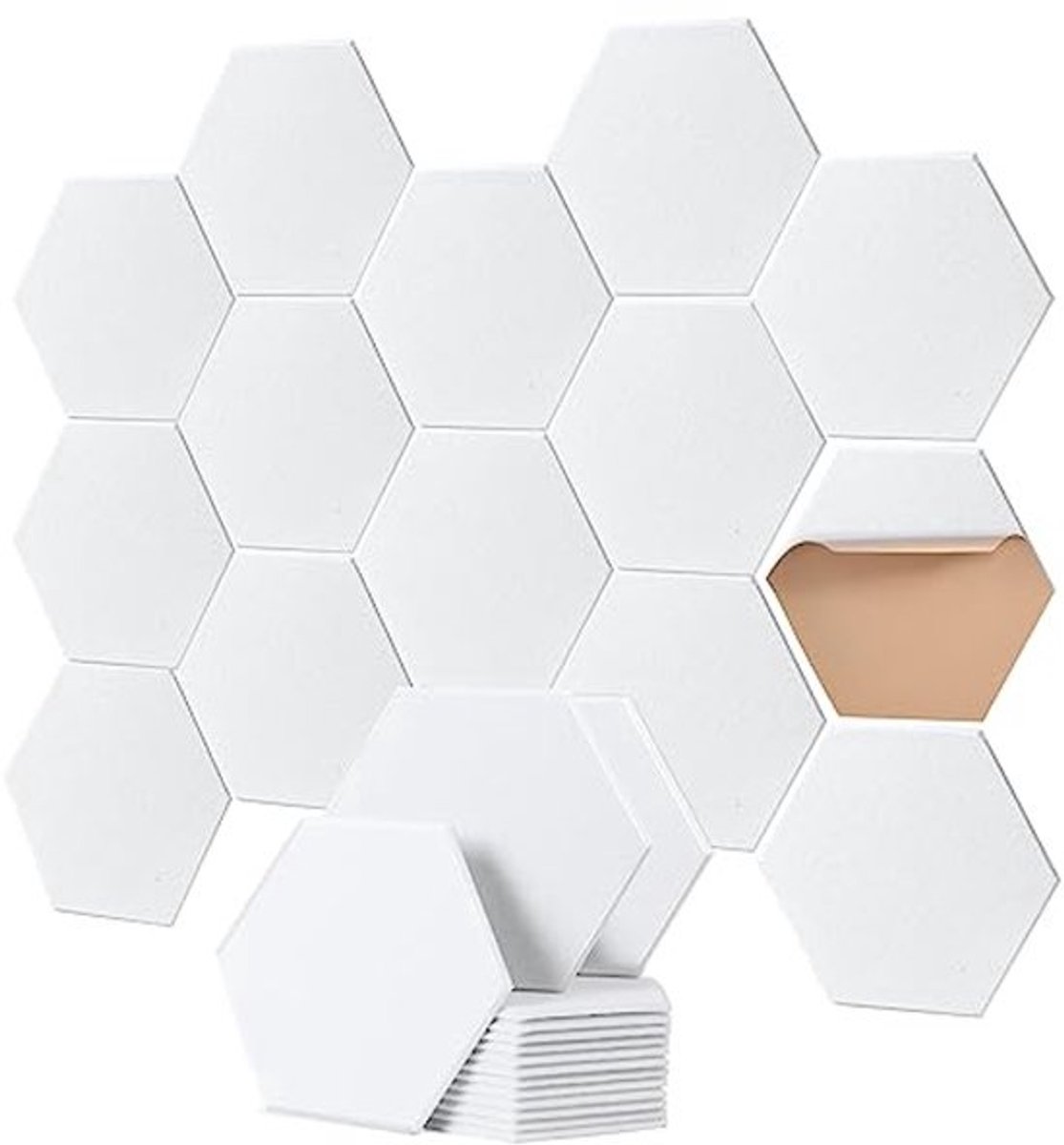 Zelfklevende geluidsabsorberende akoestische platen voor muur en plafond - 12 stuks - 30 x 30 x 0,9 cm - Verbeter de akoestiek in woonkamer, studio, kantoor en KTV