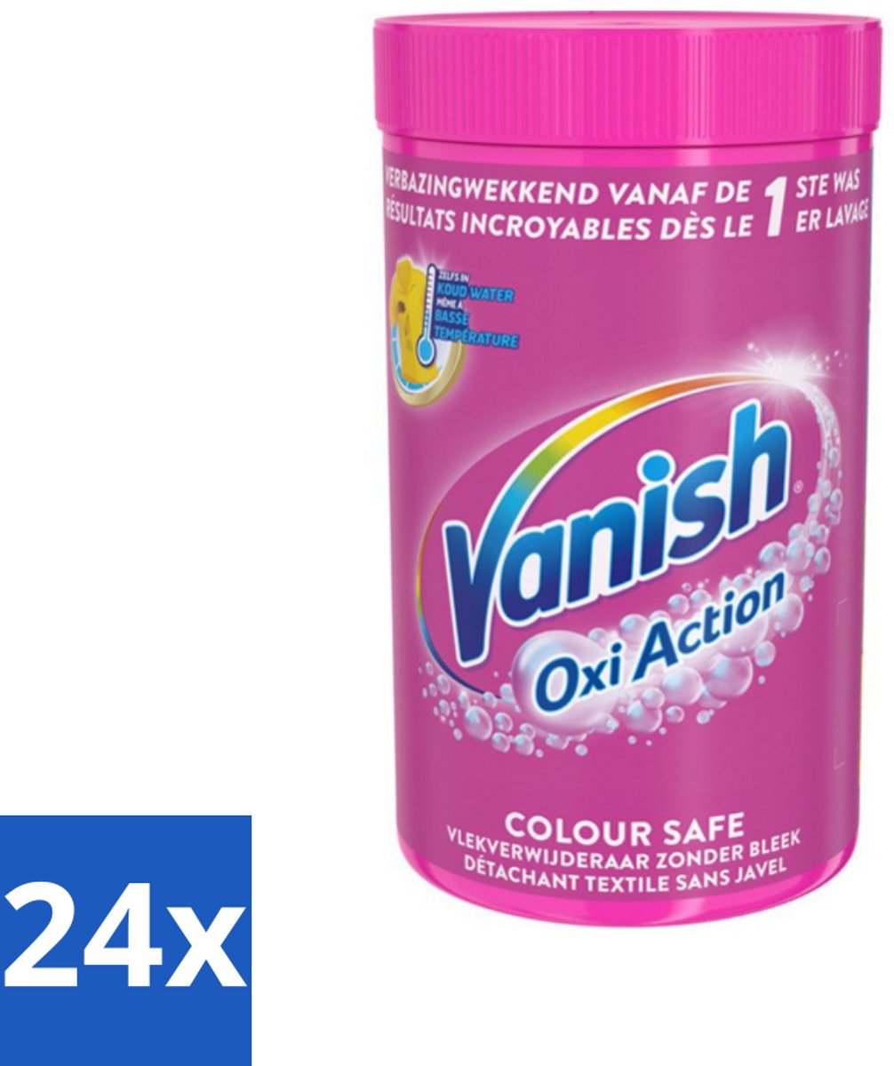 24 x Vanish Oxi Action - Veilige Kleur - Vlekkenverwijderaar Poeder - Zonder Bleek - Gekleurde Was - 1.5 Kg - Vlekkenverwijderaar - Waspoeder - Gekleurde Was - Wasmiddel - Vlekken Verwijderen