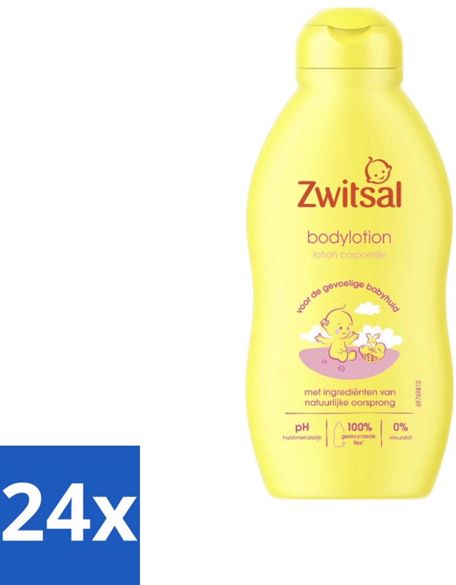 24 x Zwitsal - Babyverzorging - Bodylotion - Voor de Gevoelige Babyhuid - 200 ml - Babylotion - Babyhuid - Gevoelige Huid - Zwitsal - Hydraterende Lotion