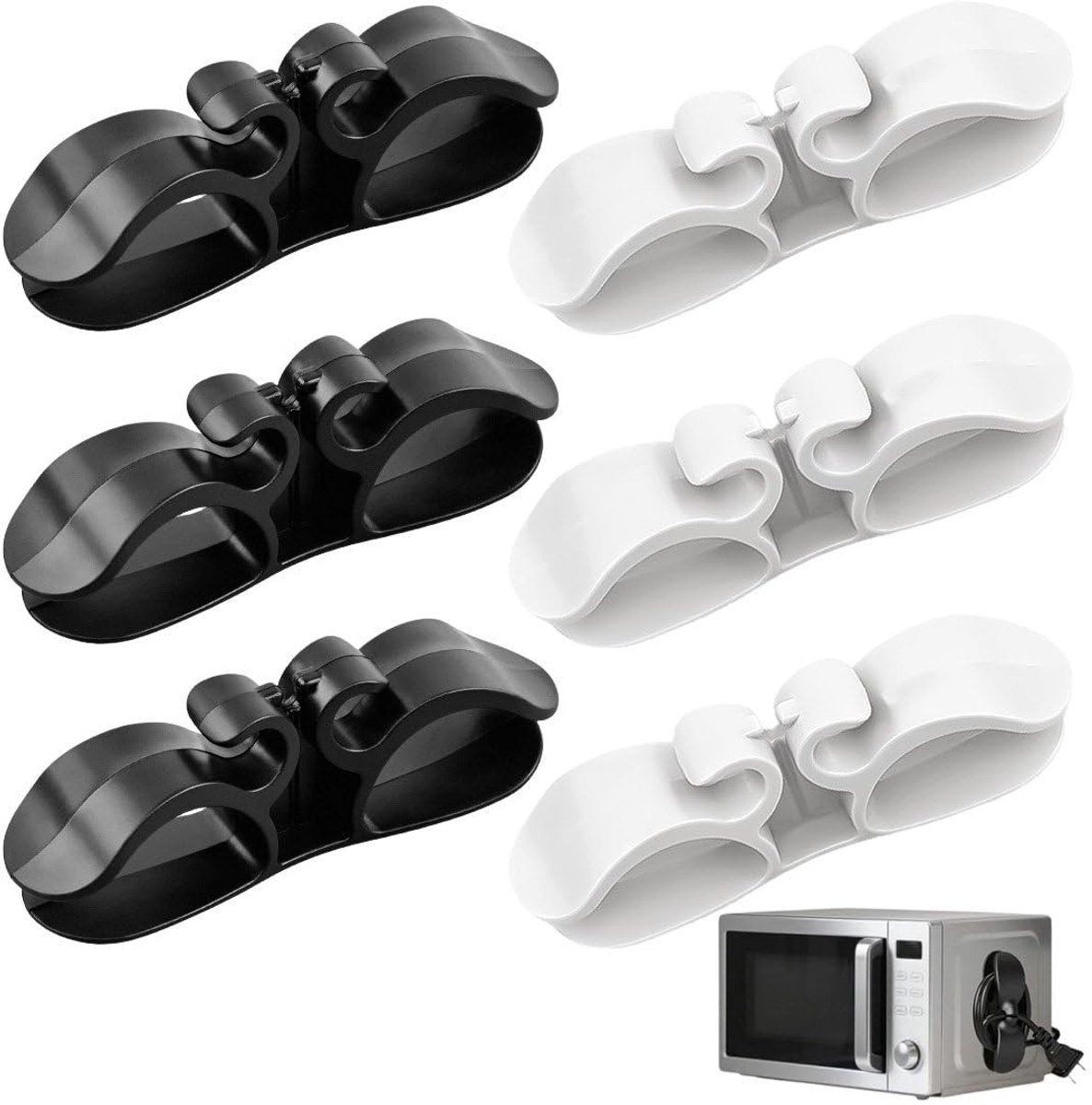 Elzusha - Kabelorganizers Set voor Thuis en Kantoor, 6 Stuks