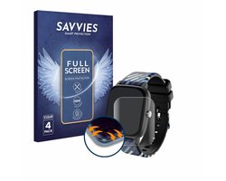 Savvies - Screenprotector voor Lamax BCool 1.4" - Folie Beschermfolie transparant volledig dekking 4 Stuks
