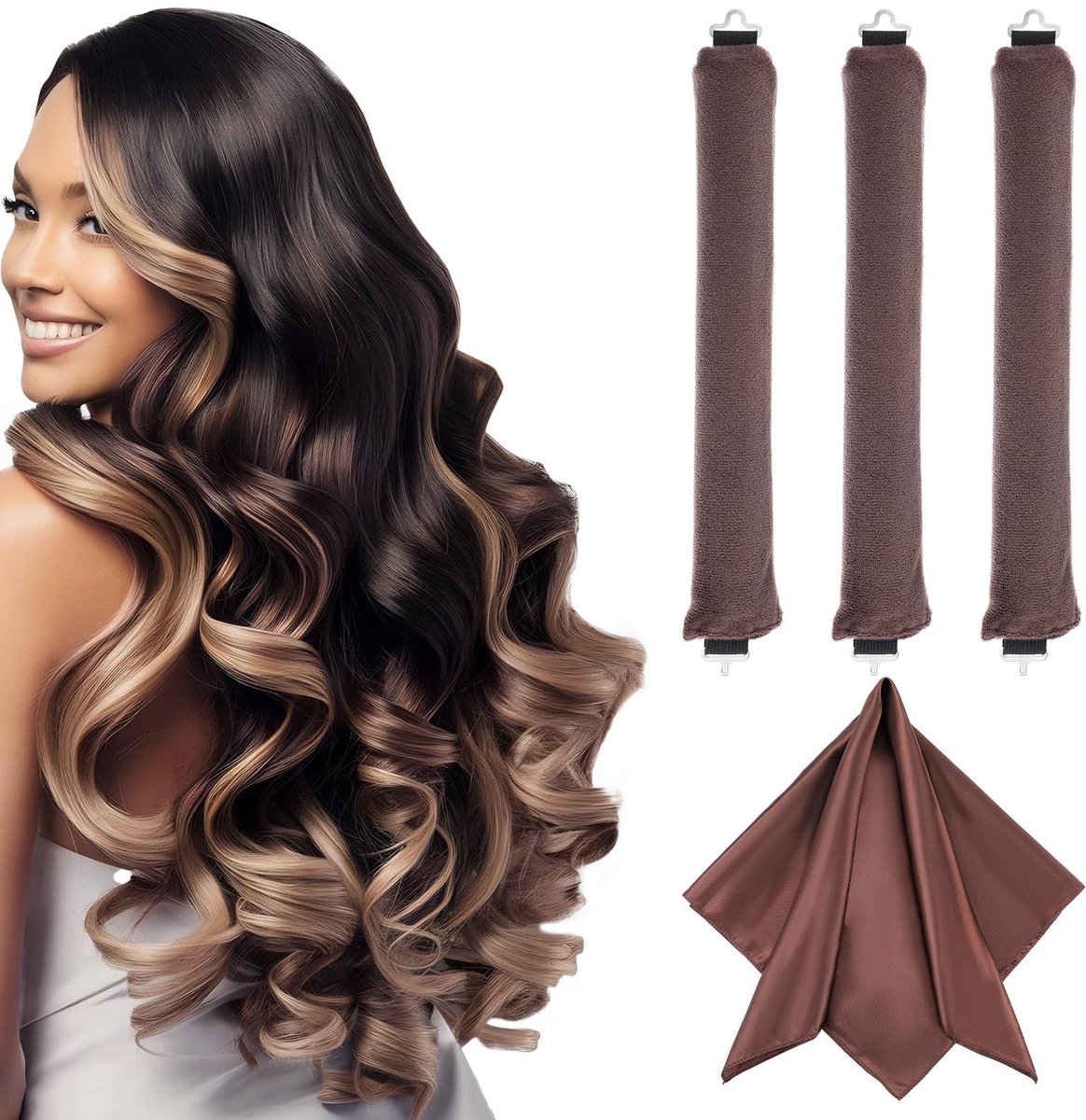 Elzusha - 4 Stuks Heatless Curling Bands voor Natuurlijke Krullen