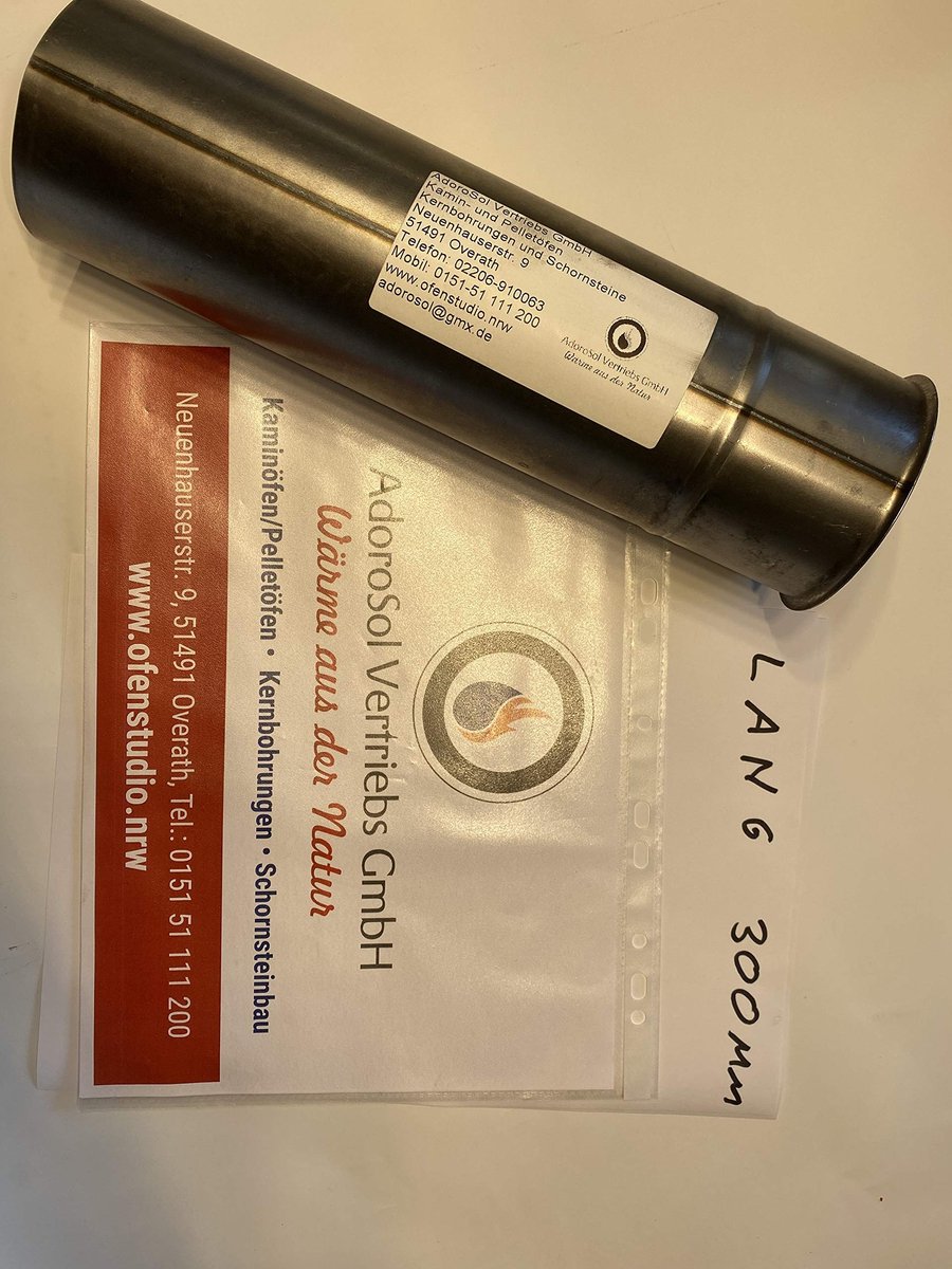 Elzusha - Wandbekleding voor Dubbelwandige Rookafvoer - Ø 80 mm, 300 mm Lang