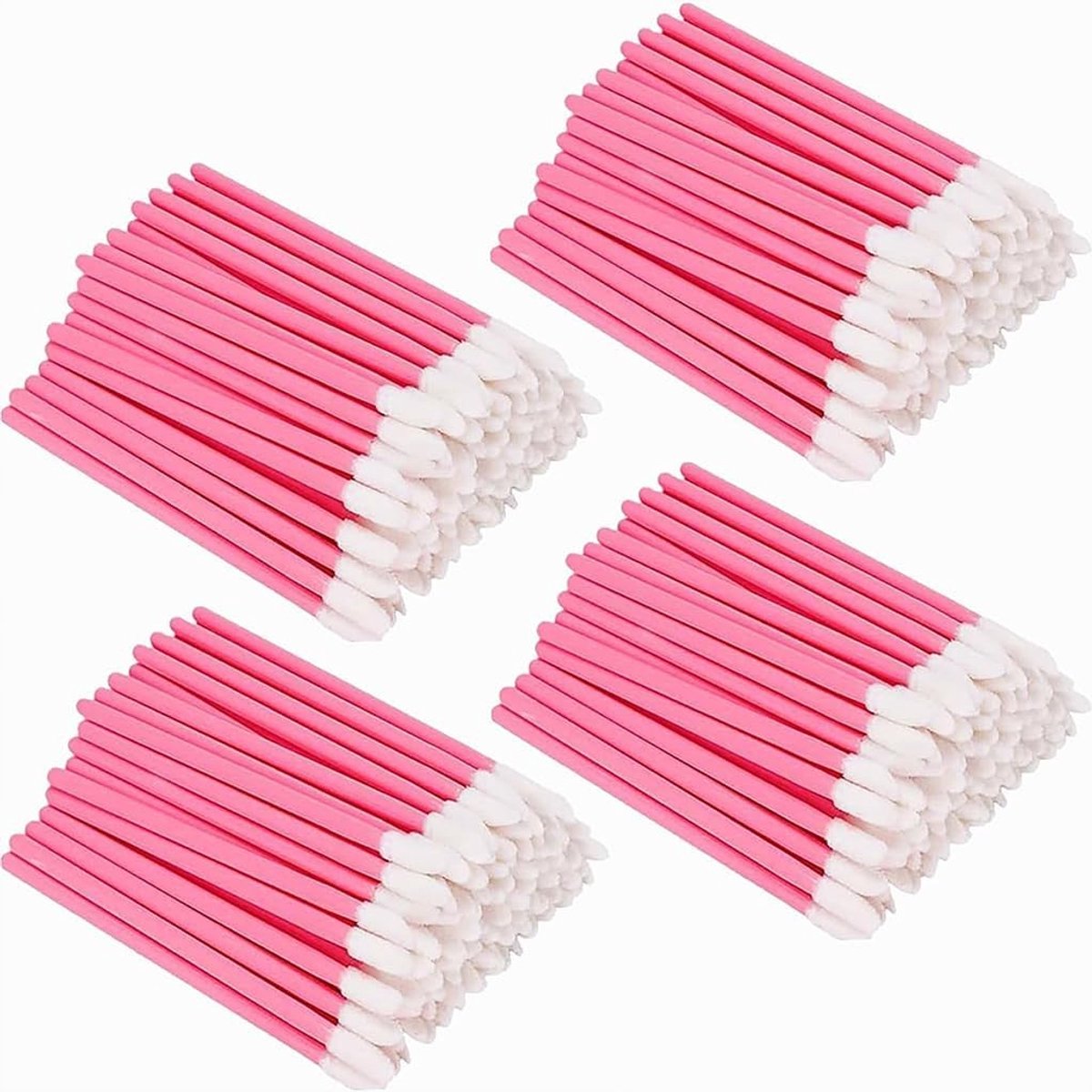 Set van 400 Lipborstels voor Make-up, Lippenstift en Lipgloss - Perfecte Applicator voor Lippenmake-up en Cosmetica Accessoires in Roze