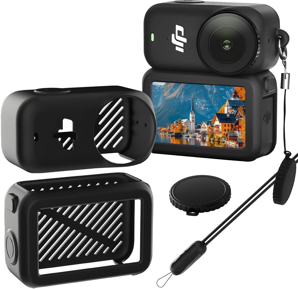 Elzusha - Silicone Beschermhoes voor Osmo Nano Camera met Lenscap