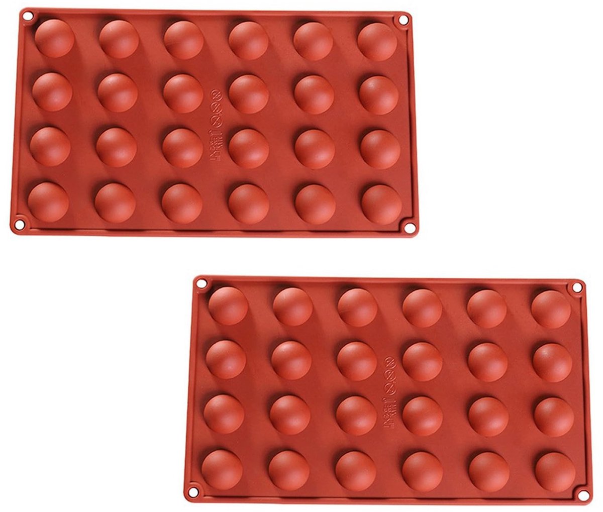 Elzusha - Set van 2 Silicone Chocolade Mallen voor Bakken