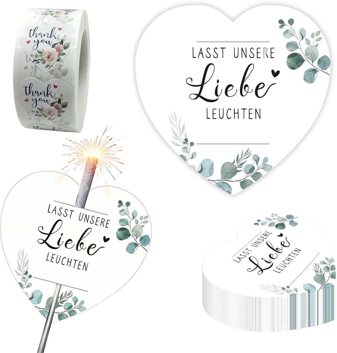 Elzusha - Set van 100 Wonderkaarsen voor Bruiloften